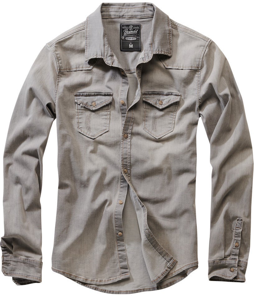 Brandit Riley Denim Hemd grau 4XL Abbildung 1