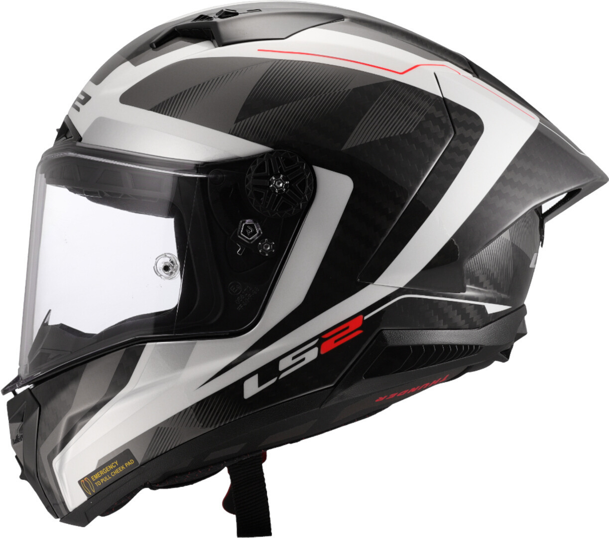 LS2 FF805 Thunder GP Raute Carbon Cască alb/gri XS (53/54) Figura 2