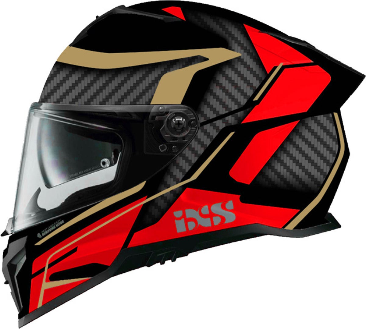 IXS iXS912 SV 2.0 Blade Casco nero opaco/rosso S (55/56) Figura 1