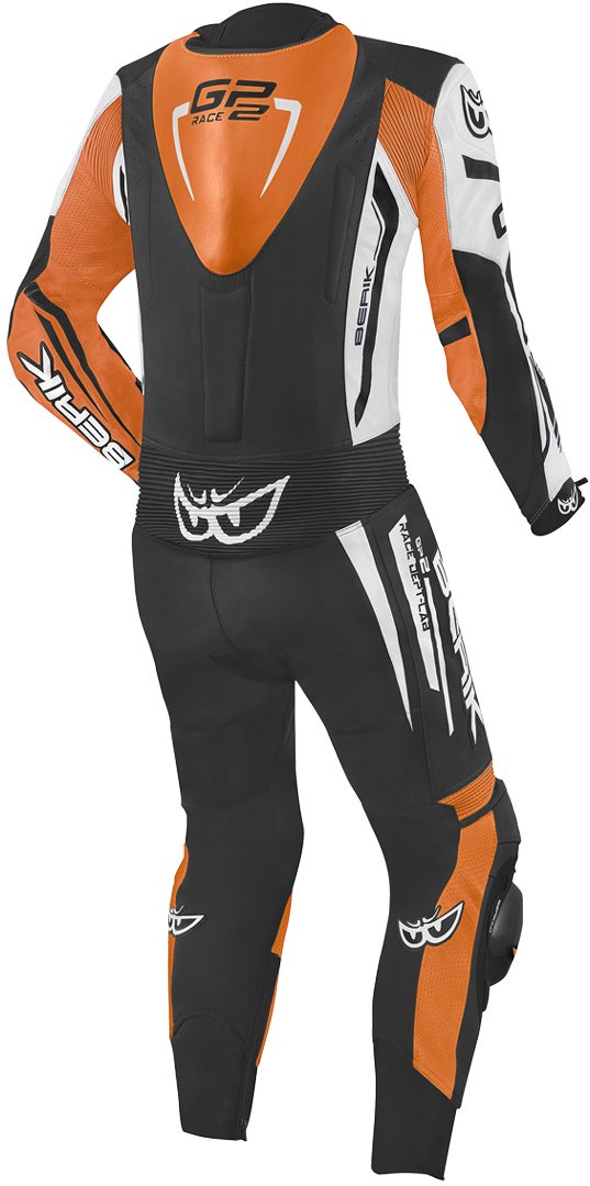 Berik Monza One Piece Motorcycle Leather Suit black/white/orange 56 Figure 2