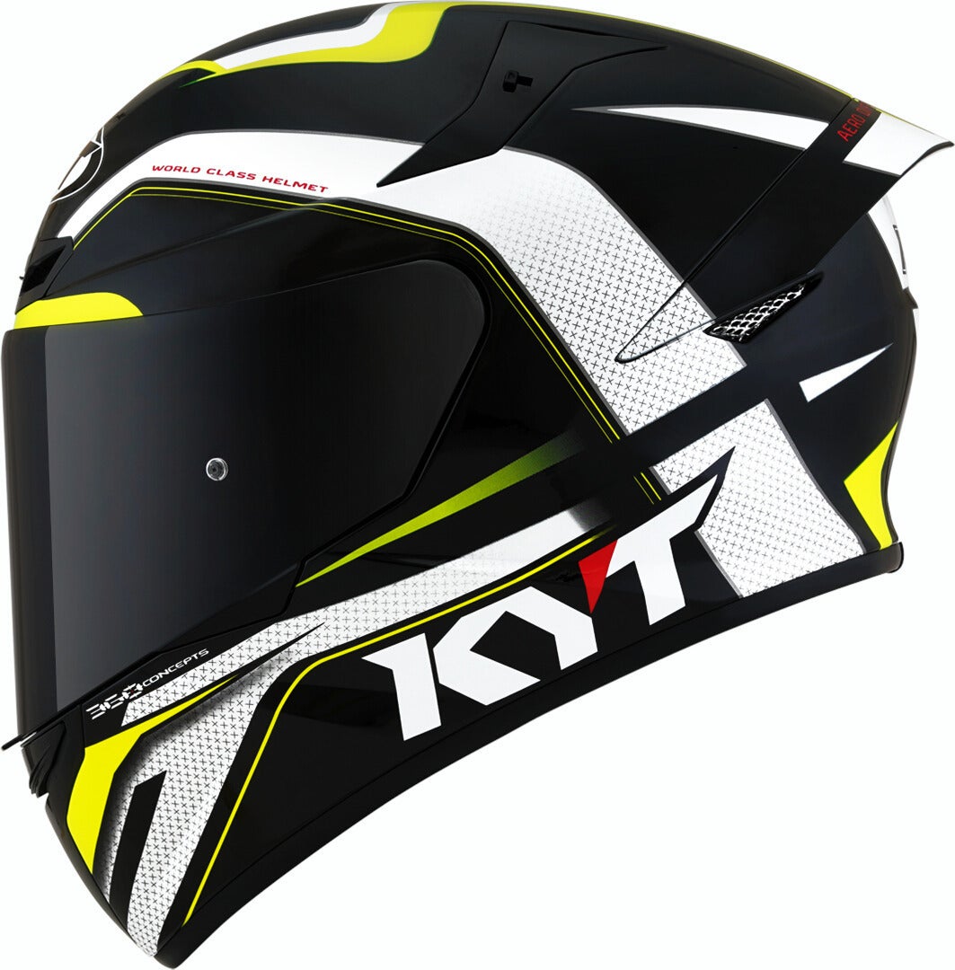 KYT TT Course Grand Prix Helmet black/white/yellow M Figure 1