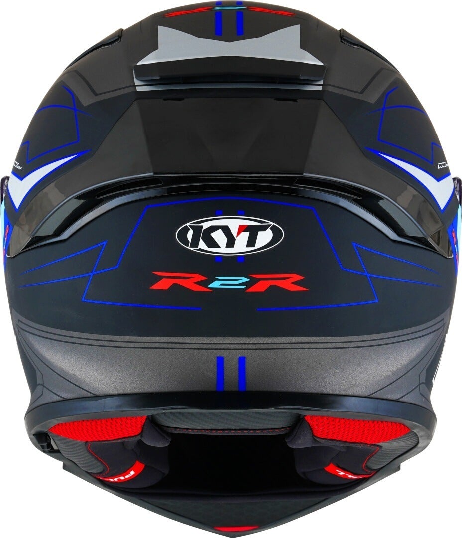 KYT R2R Led Helm schwarz matt/blau M (57/58) Abbildung 4