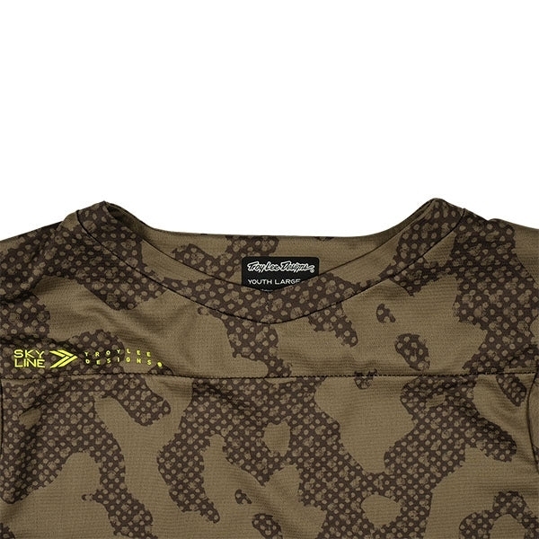 Troy Lee Designs Skyline SS Scrubland Kids Bicycle Jersey olive YM Figure 4