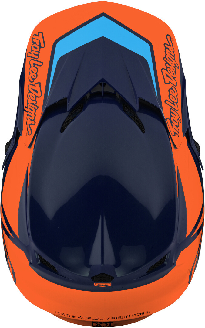 Troy Lee Designs GP Overload Motocross Helm orange/blau M Abbildung 2