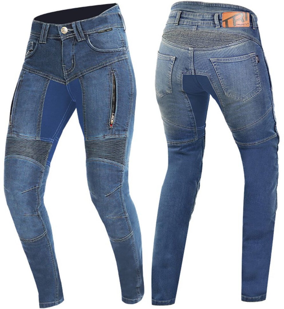 Trilobite Parado Blue Monolayer Slim Jeans da moto da donna 34/34 Figura 1