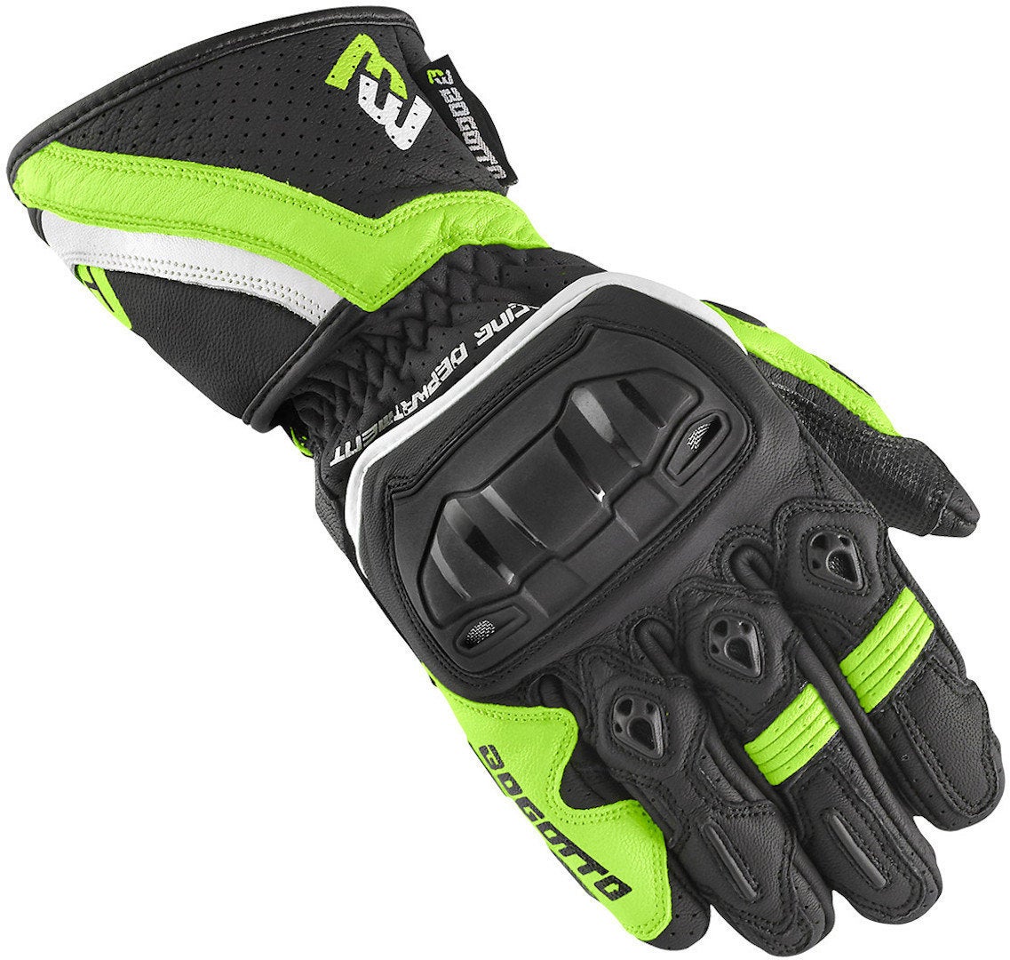 Bogotto Losail Motorradhandschuhe schwarz/weiß/gelb 2XL Abbildung 1
