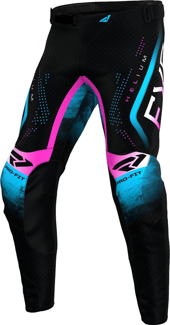 FXR Helium 2024 Motocross bukser sort/blå/pink 38 Figur 1