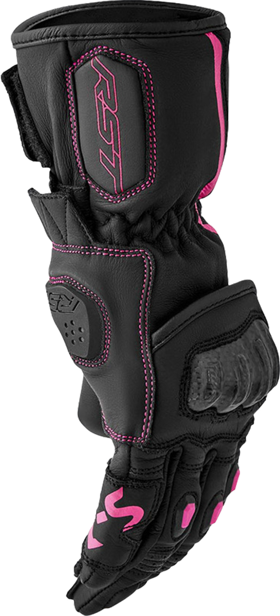 RST S1 Mănuși pentru motociclete pentru doamne Negru/roz XL Figura 2