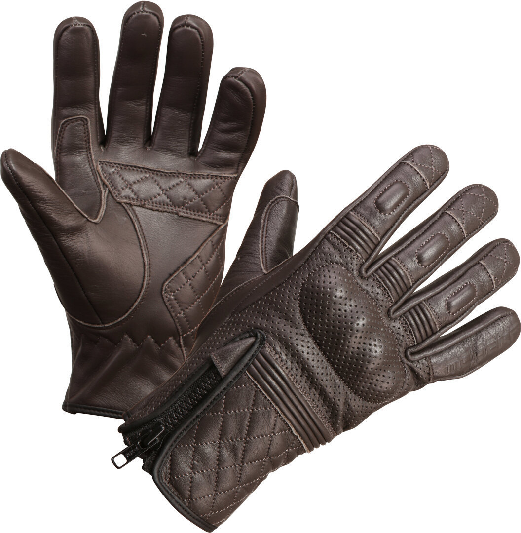 Modeka Parkar Motorcykelhandsker brun 9 Figur 1
