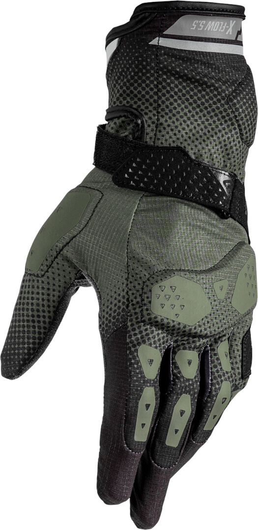 Leatt ADV X-Flow 5.5 Motorcykel handsker Sort/oliven M Figur 5