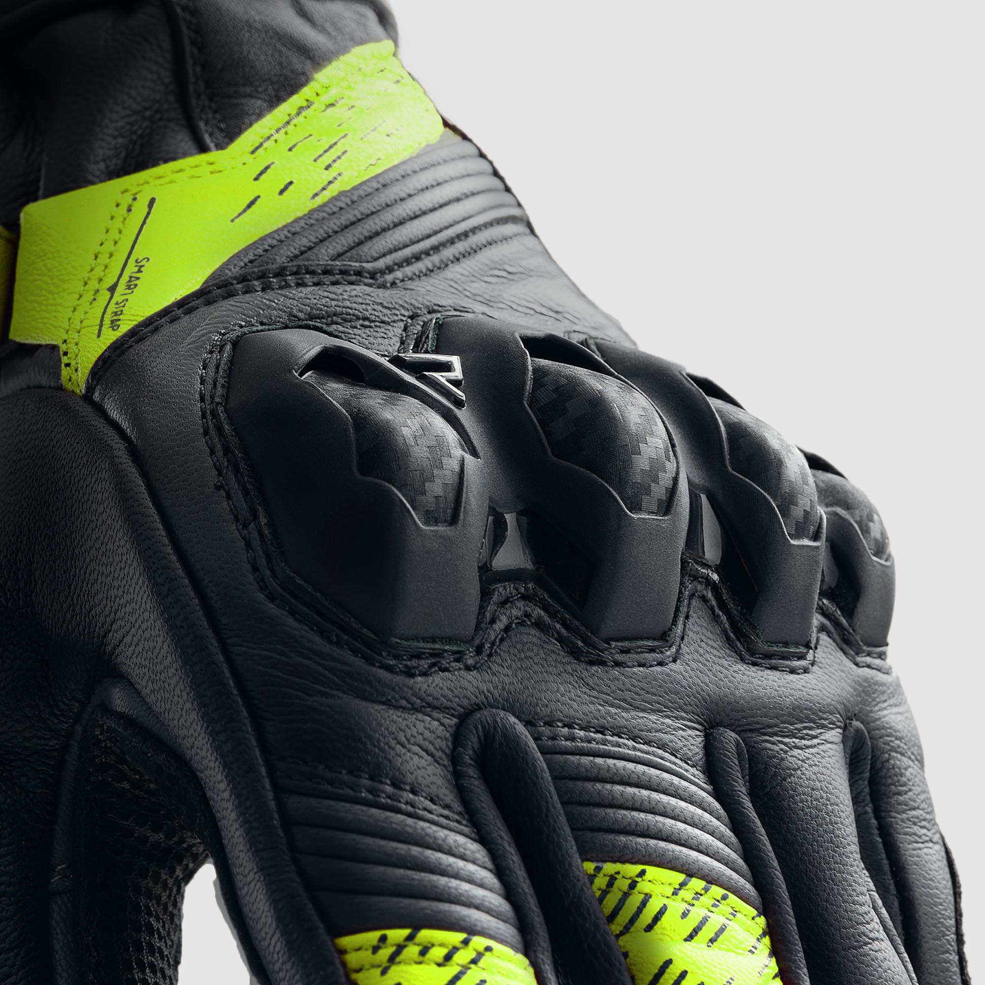 Rebelhorn Viper Motorcycle Gloves black/grey/yellow L Figure 3