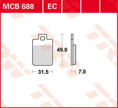 TRW Lucas MCB688 Bremseklodser Figur 1