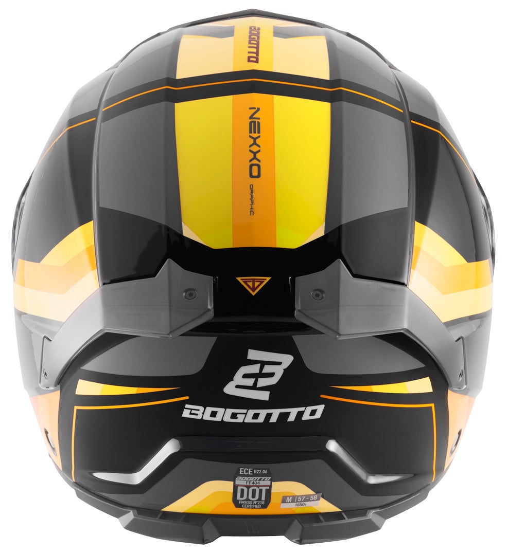 Bogotto FF404 Ezion Casque modulable noir mat/jaune S Figure 6