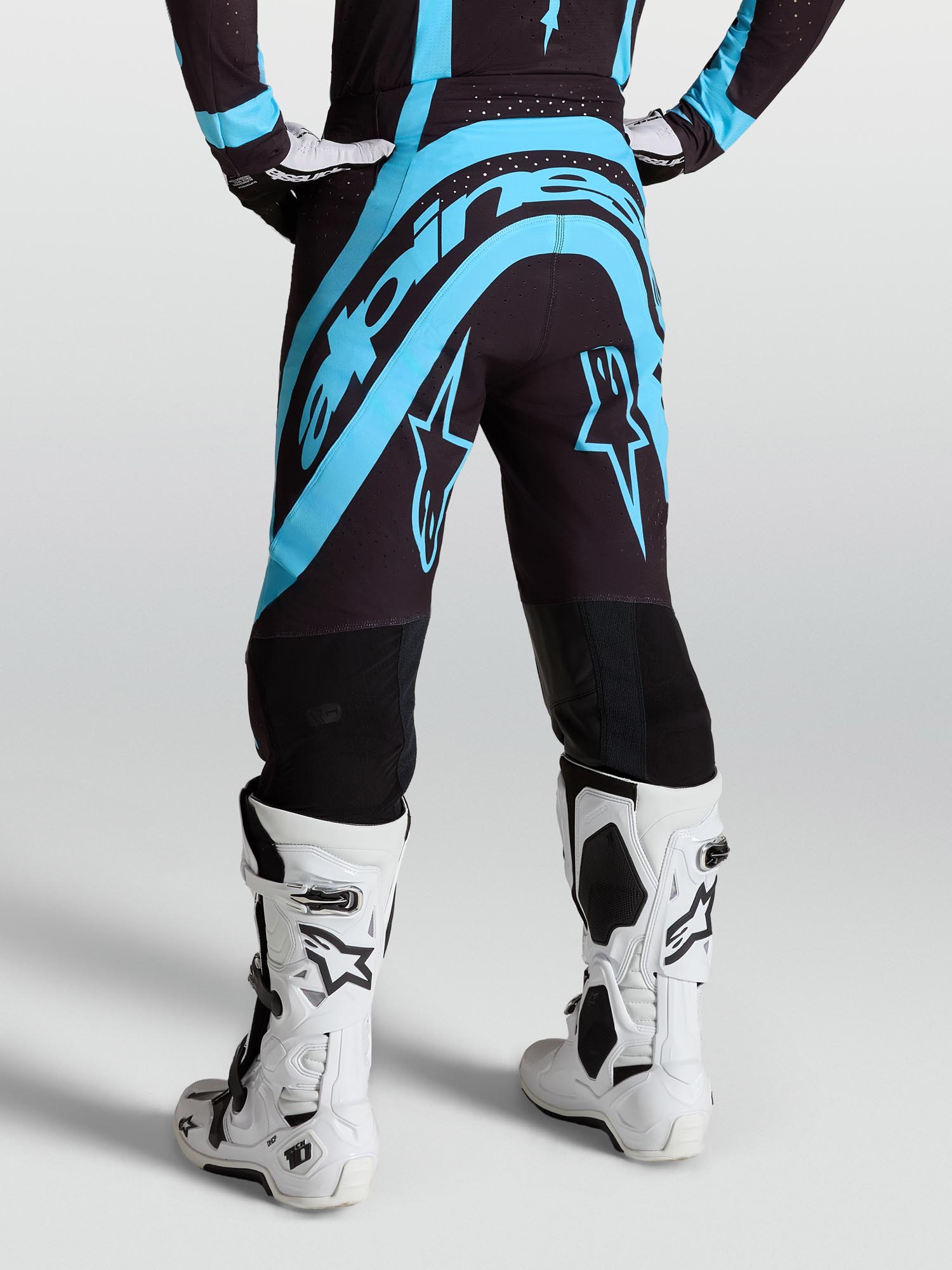 Alpinestars Supertech Vesta Motocross Hose schwarz/türkis 36 Abbildung 9