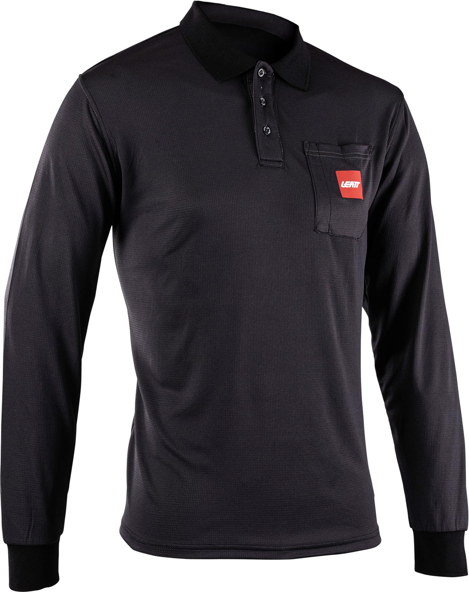 Leatt Team Polo Langarmshirt schwarz L Abbildung 1