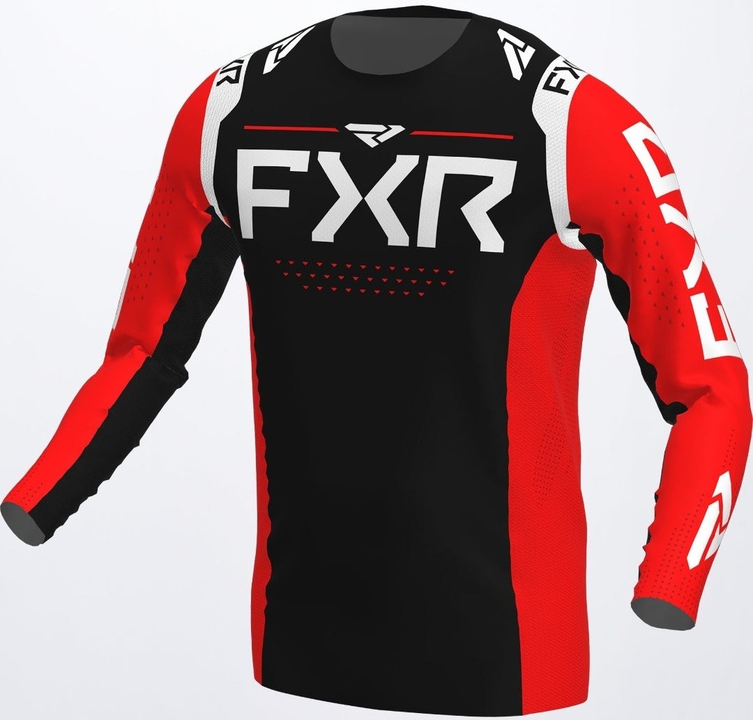 FXR Helium RaceDiv Motocross Jersey sort/hvid/rød L Figur 1