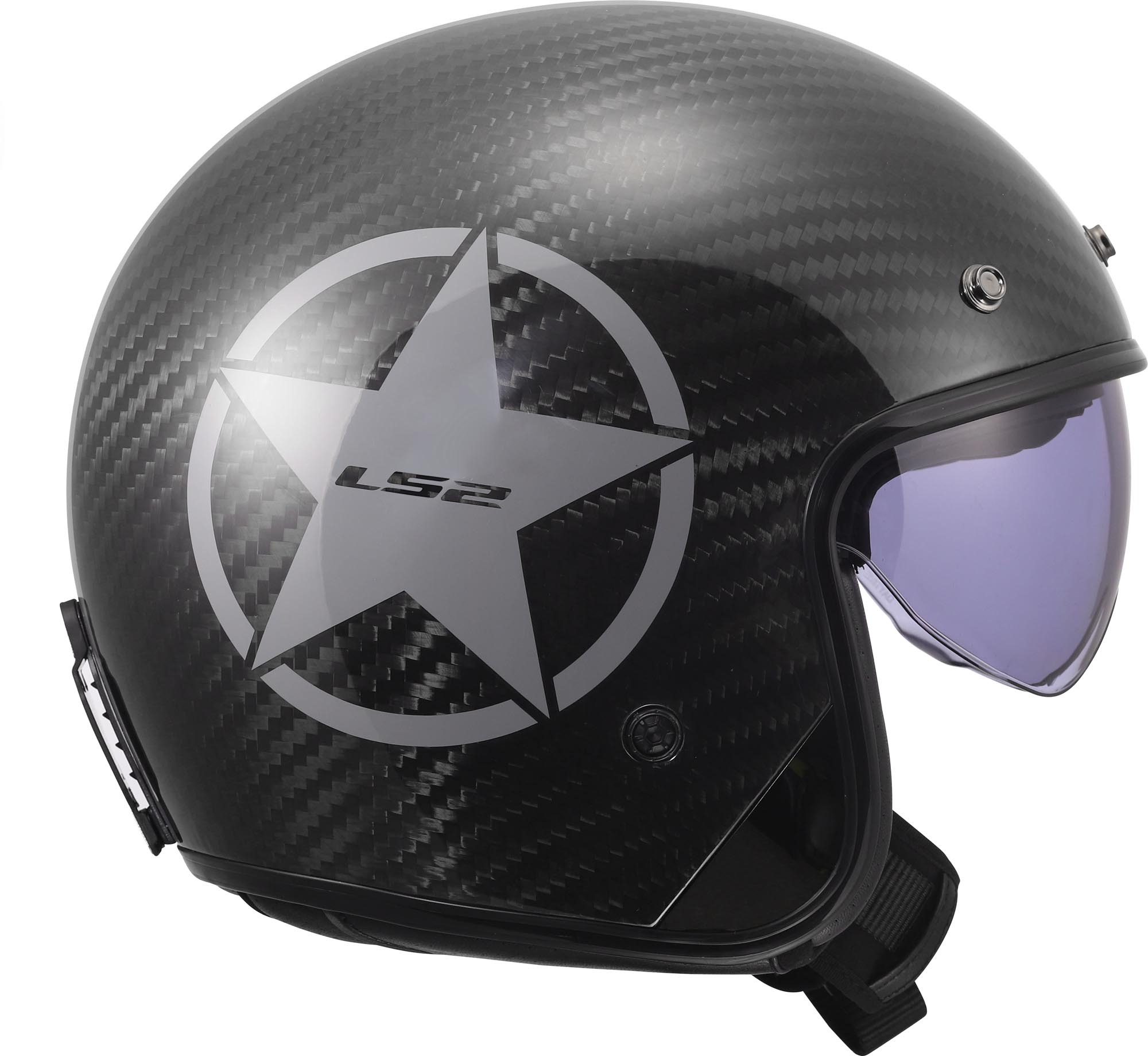 LS2 OF601 Bob II Carbon Star Jethelm grau S (55/56) Abbildung 6