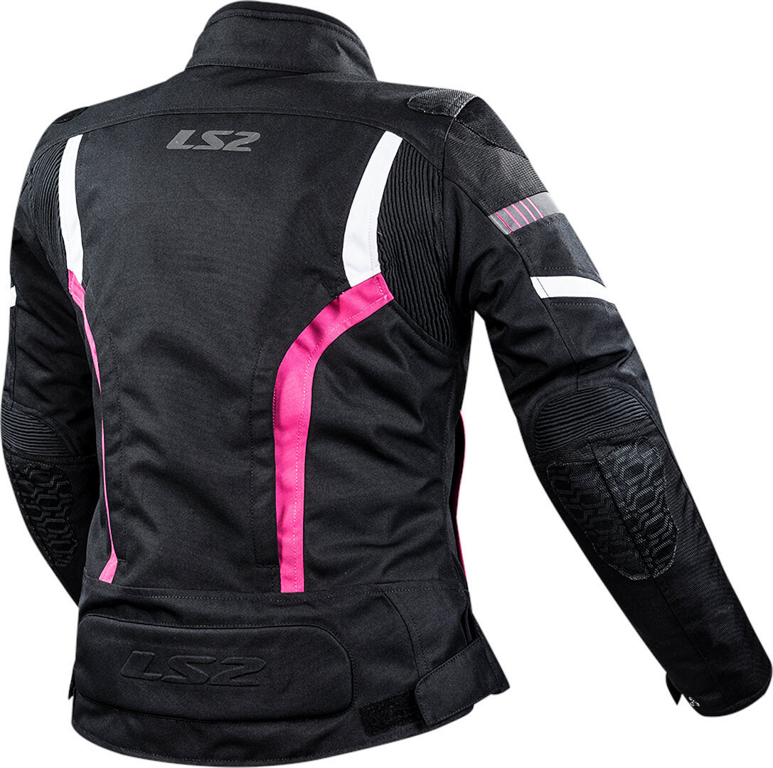 LS2 Gate wasserdichte Damen Motorrad Textiljacke schwarz/weiß/pink S Abbildung 2