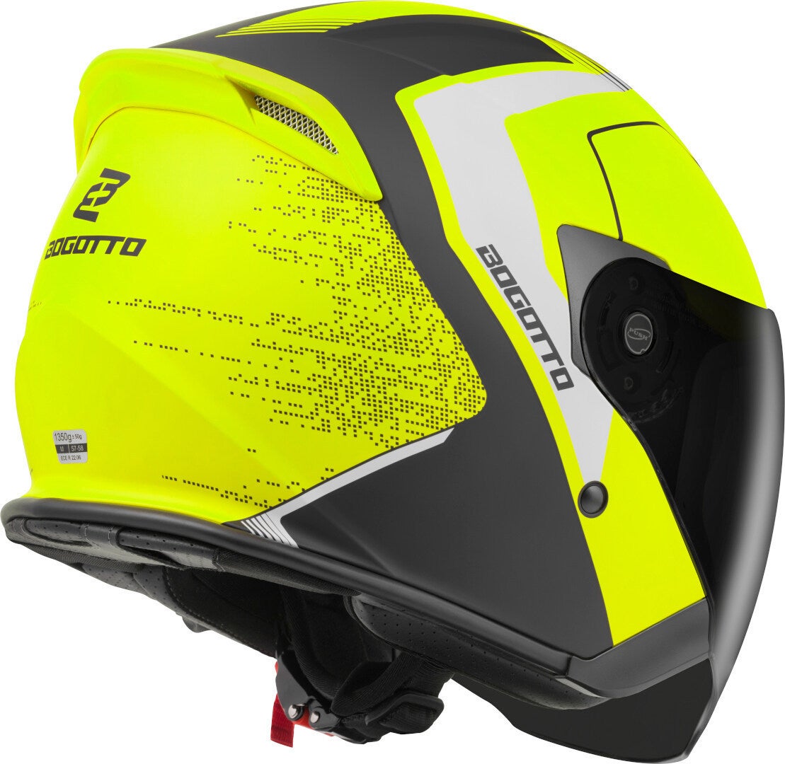 Side view of Bogotto H586 BT Illus Bluetooth Jet Helmet