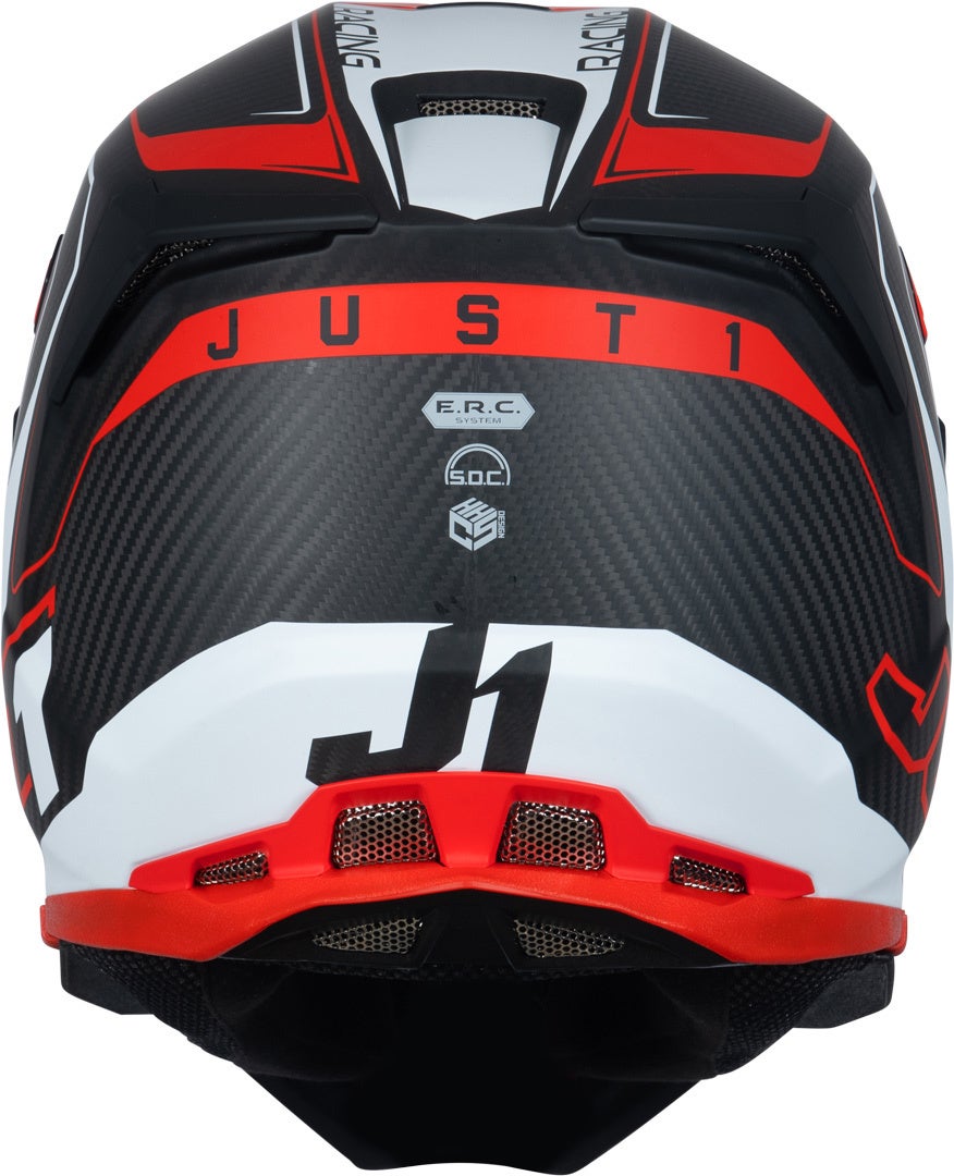 Just1 J22 Carbon Fluo 2.0 Motorcross Helm rood/wit M (57/58) Figuur 3