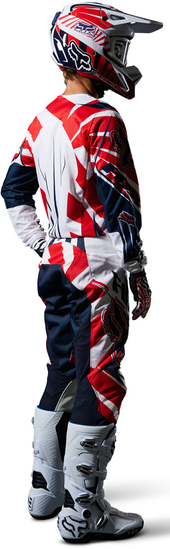 FOX 180 Goat Pantalon de motocross bleu/rouge 32 Figure 3