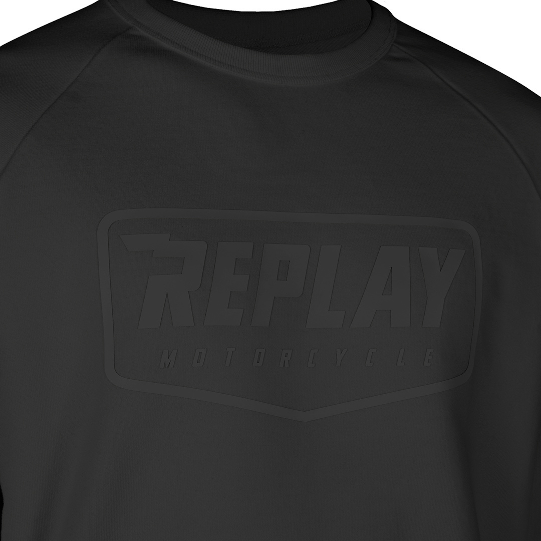 Replay Logo Suéter negro S Figura 4
