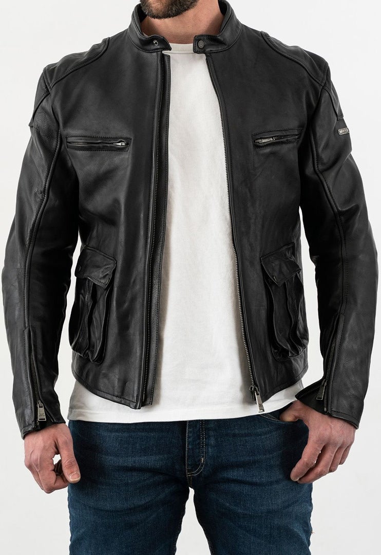 Rokker Goodwood Motorcycle Leather Jacket black XL Figure 5
