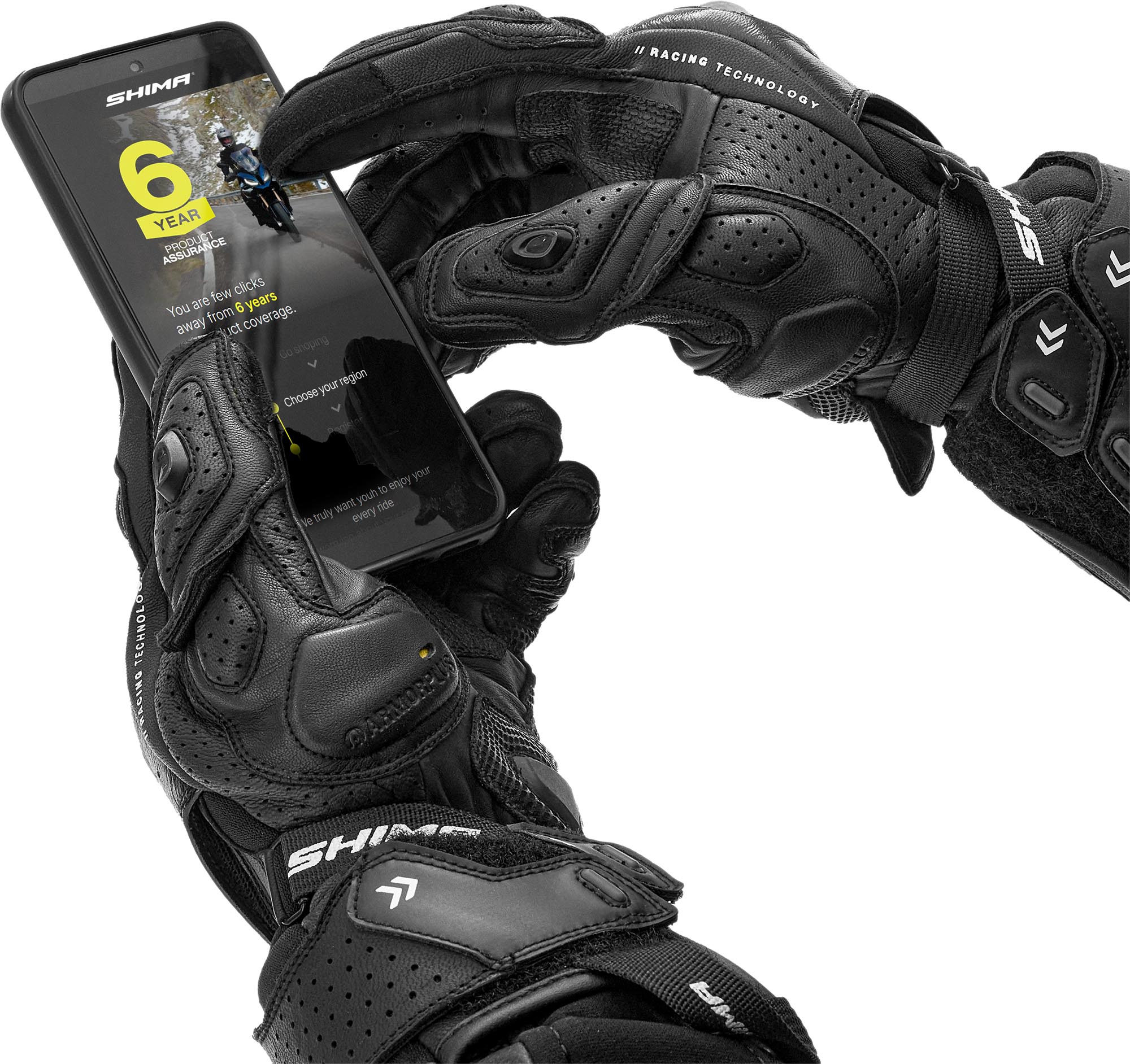 SHIMA RS-3 Motorradhandschuhe schwarz M Abbildung 5
