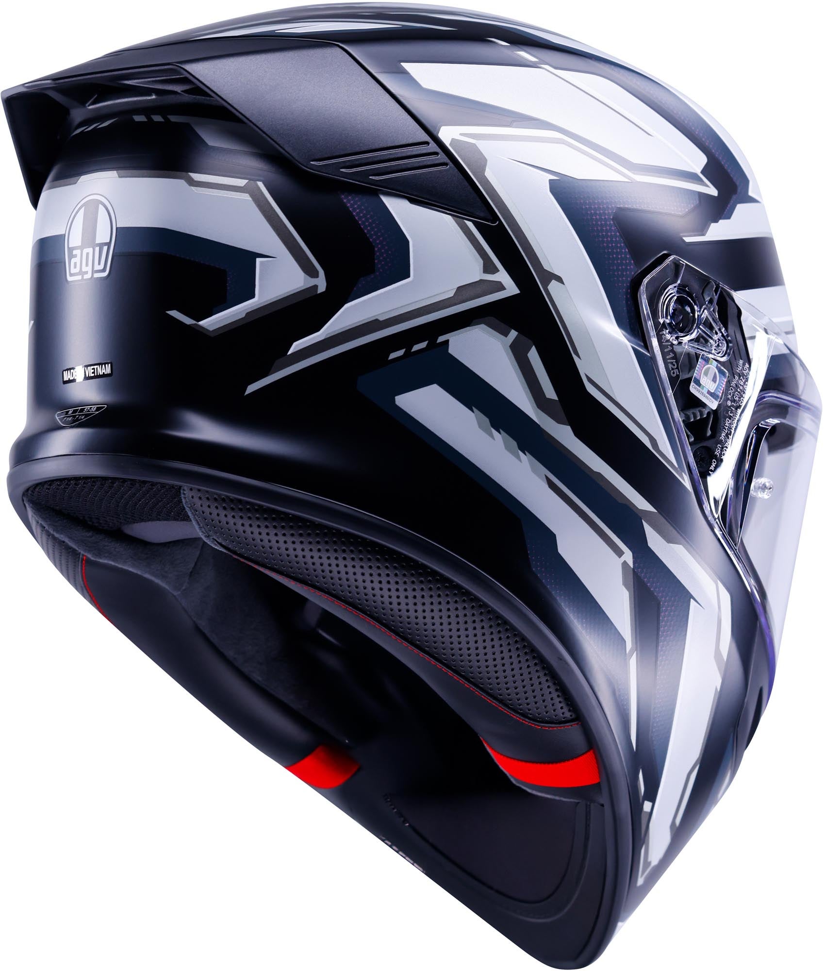 AGV K5 Astralix Helm schwarz matt/weiß S (55/56) Abbildung 6