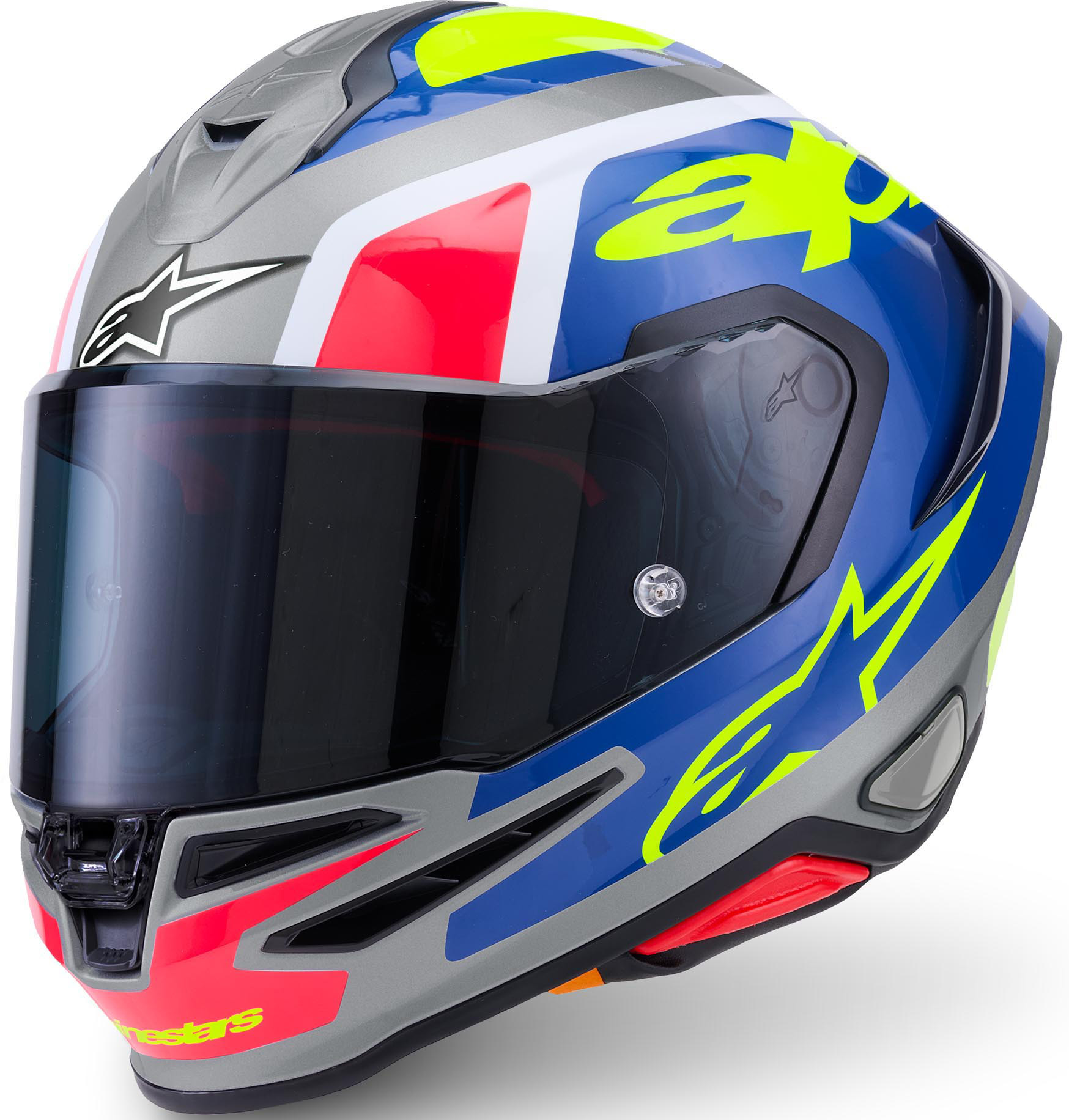 Alpinestars S-R7 Lumen Helm blauw/geel/zilver M Figuur 1
