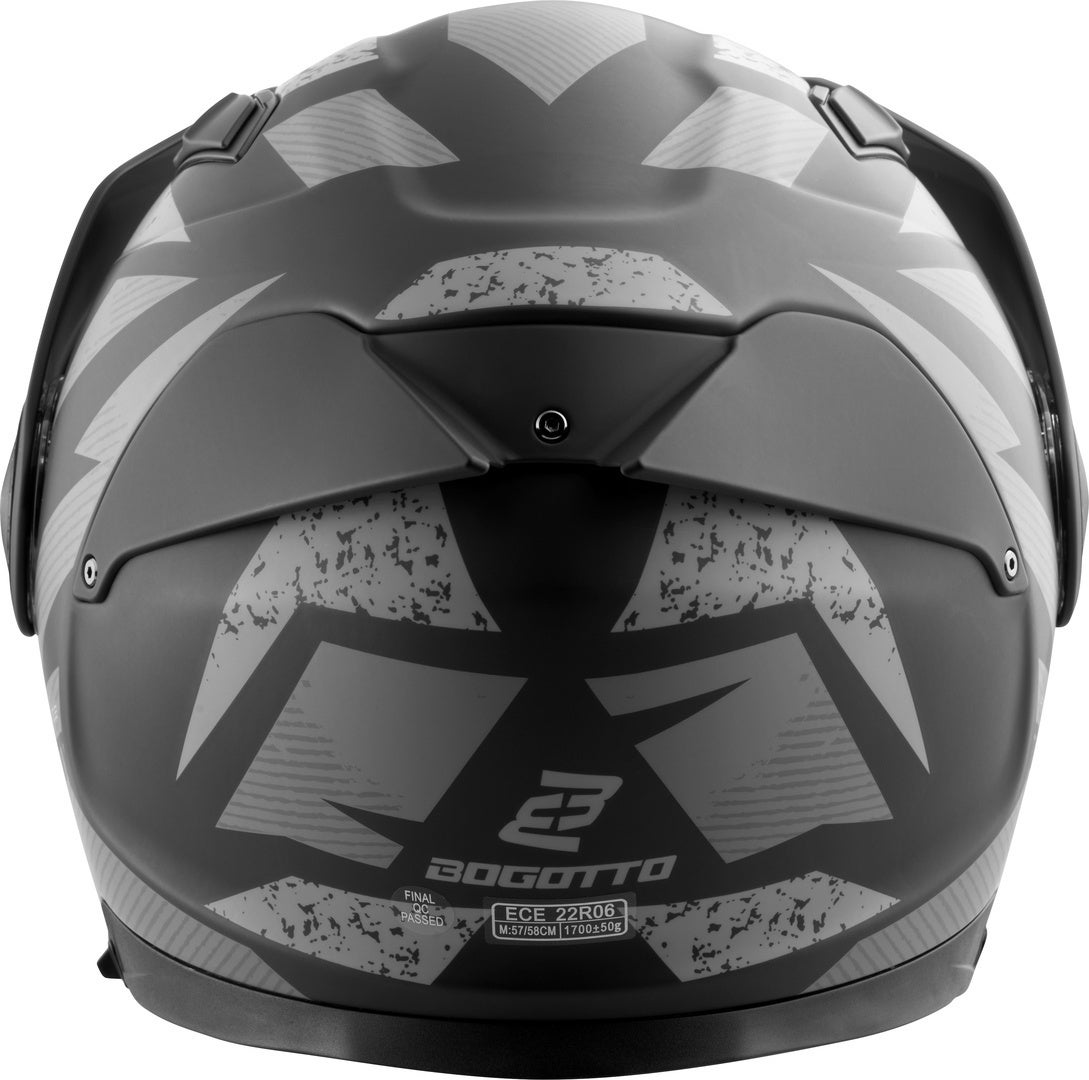 Bogotto FG-102 Safari Стеклопластиковый эндуро шлем с откидывающимся верхом чёрный матовый или серый M Рисунок 8