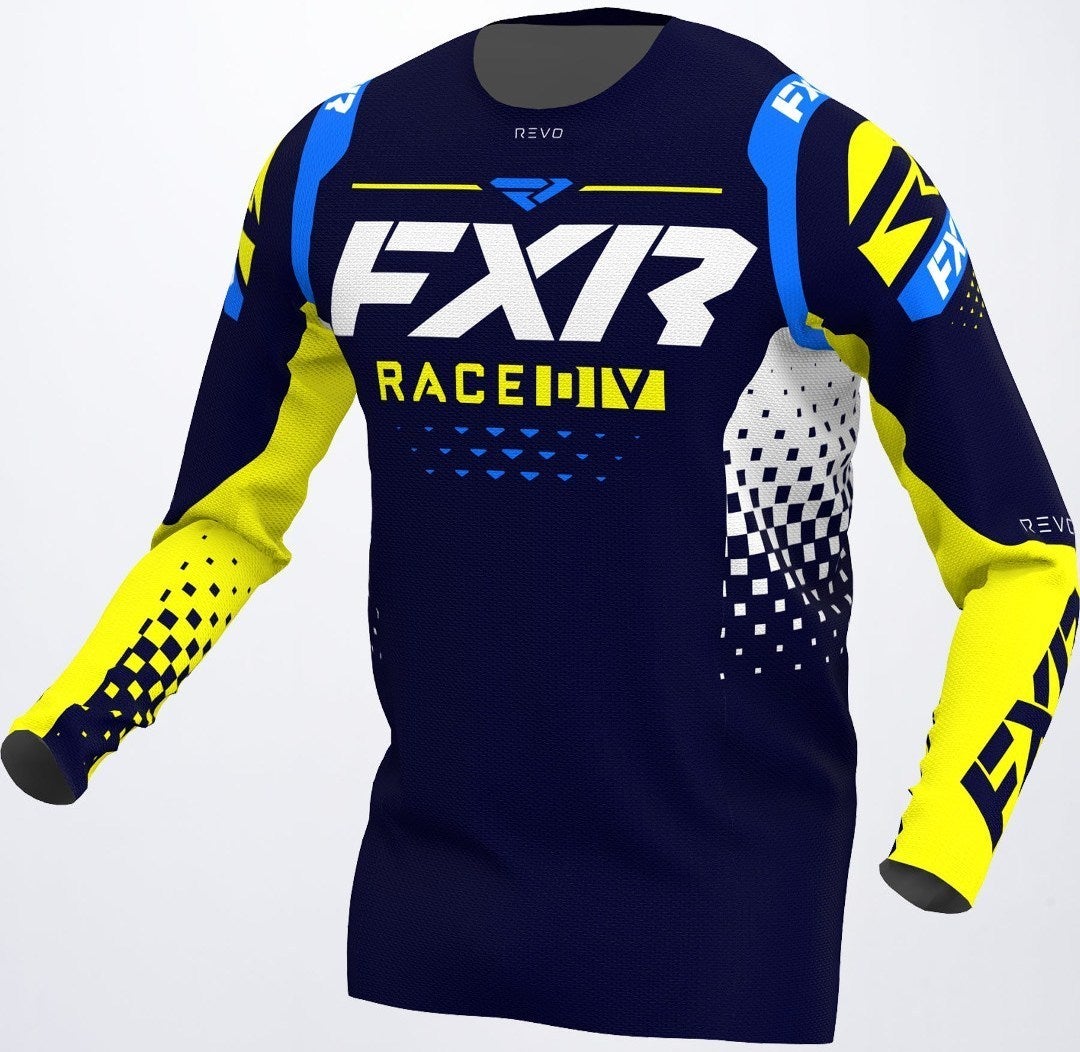 FXR Revo RaceDiv Motocross Jersey blå/gul M Figur 1