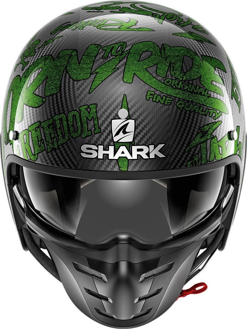 Shark-S-Drak Freestyle Cup Casco Jet Verde L (59/60) Figura 3