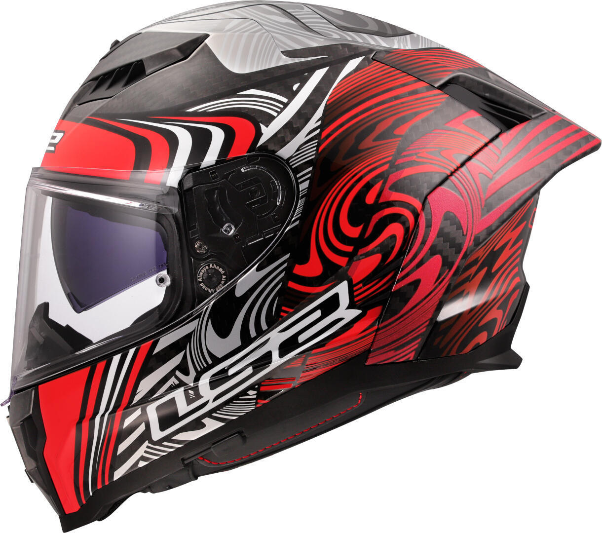 LS2 FF807 Dragon Enthum Carbon Helm carbon/rot/weiß M (57/58) Abbildung 2