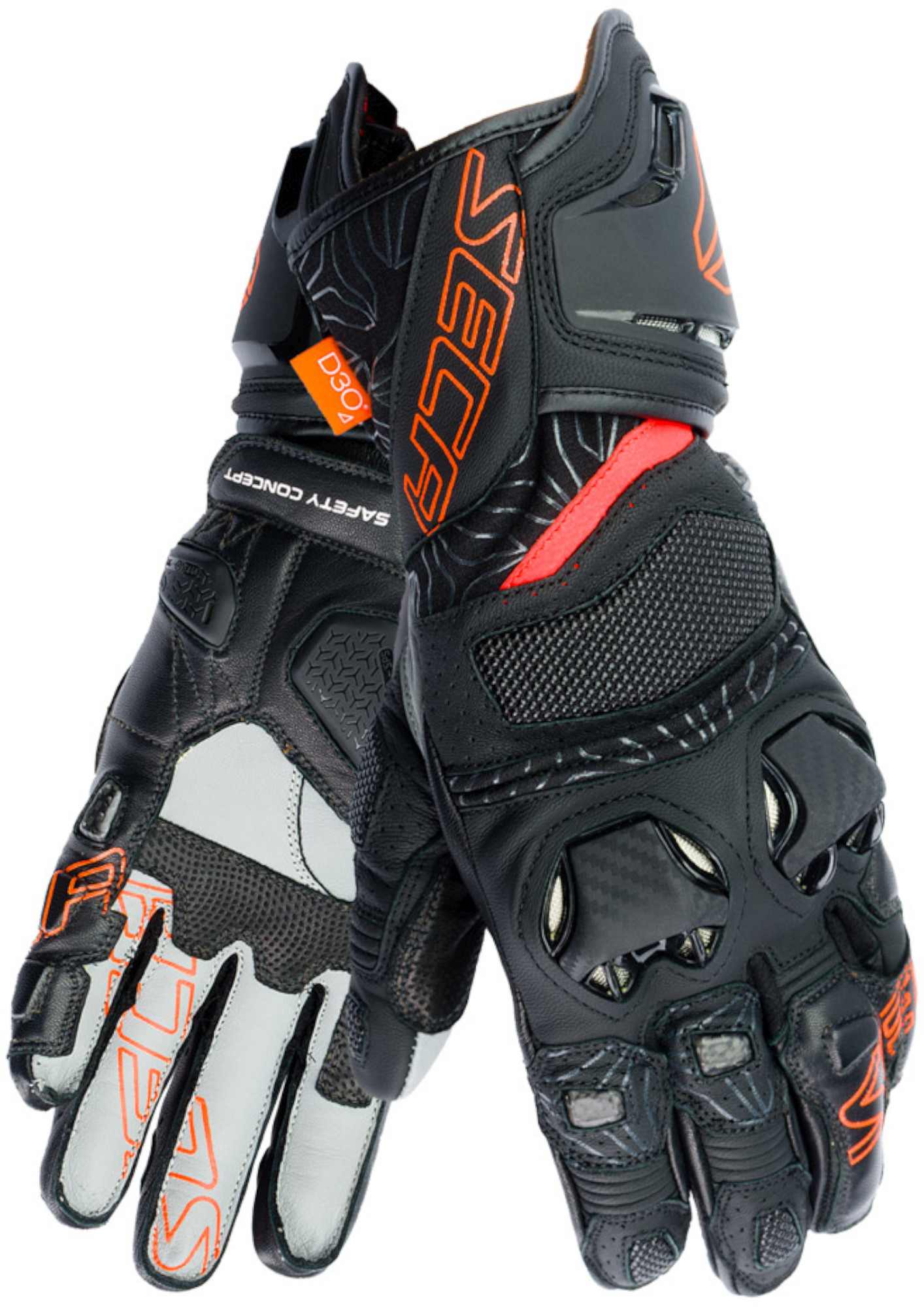 Seca Ukemi Pro Motorcycle Gloves black/red L Figure 1