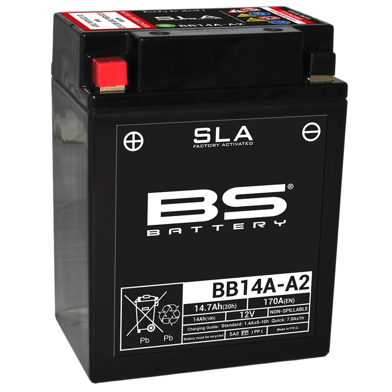 Bateria BS Bateria SLA fără întreținere activată din fabrică - BB14A-A2 Figura 1