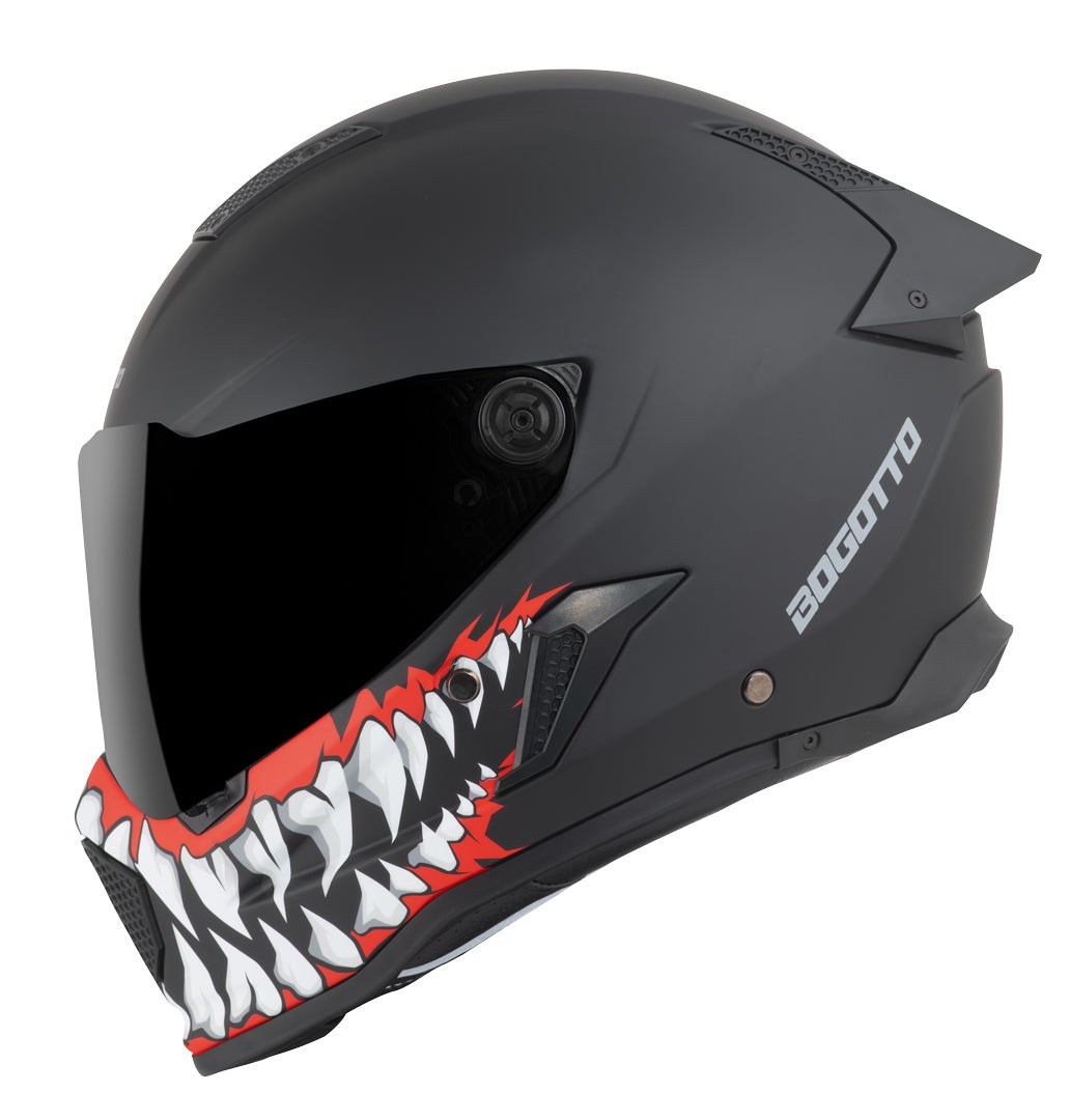 Bogotto Rapto Jaws Casco nero/rosso opaco S Figura 6