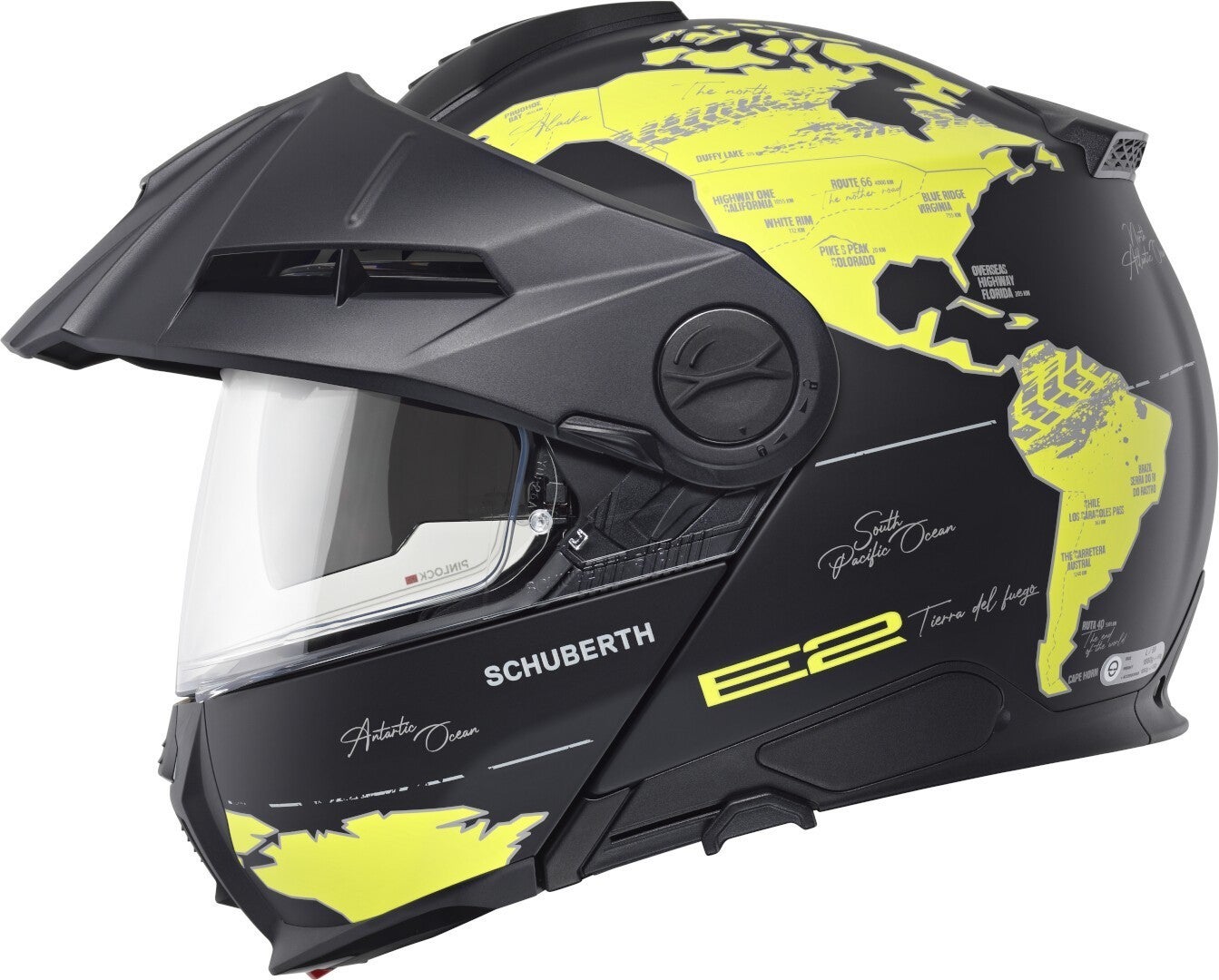 Schuberth E2 Atlas Adventure opklapbare helm Zwart/Geel XL (61) Figuur 4