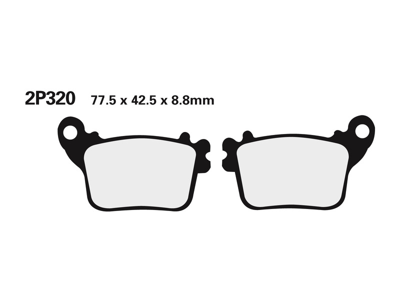 NISSIN Vägbromsbelägg / Off-Road sintrad metall - 2P-320ST Figur 1