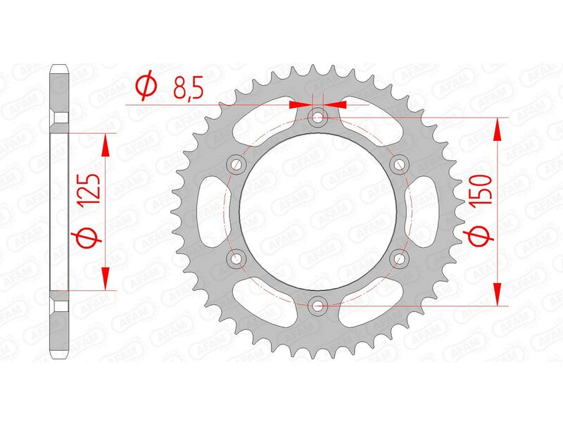 AFAM Couronne acier standard 71304 - 520 Figure 1