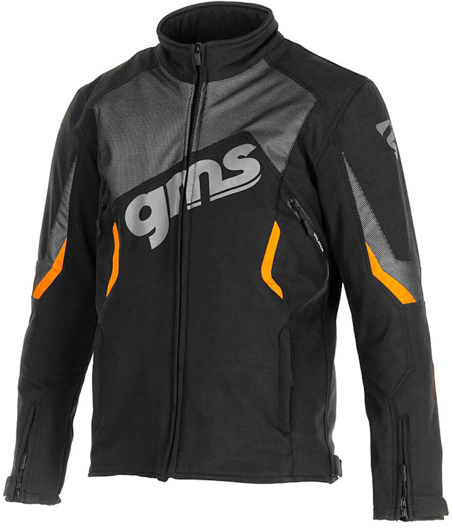 GMS Arrow Motorrad Softshell Jacke schwarz/orange S Abbildung 1