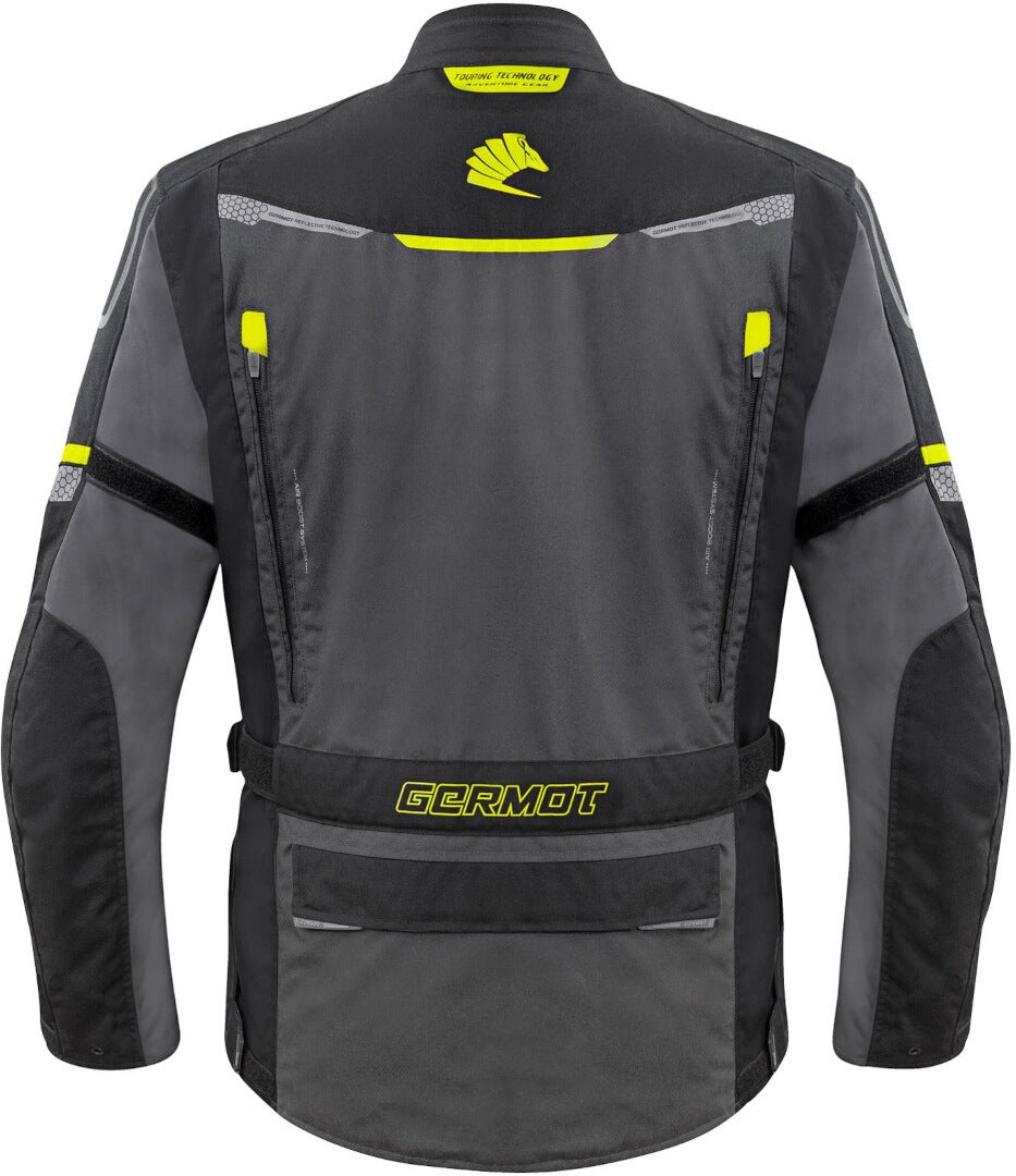 Germot Argos wasserdichte Motorrad Textiljacke schwarz/grau/fluo-gelb 3XL Abbildung 2