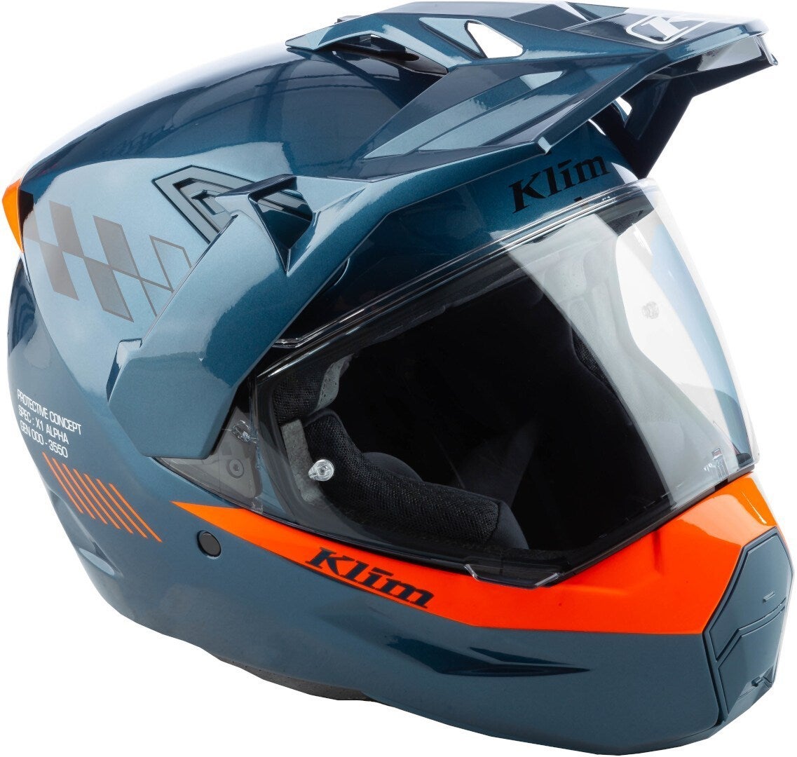 Side view of Klim X1 Alpha Carbon Enduro Helm