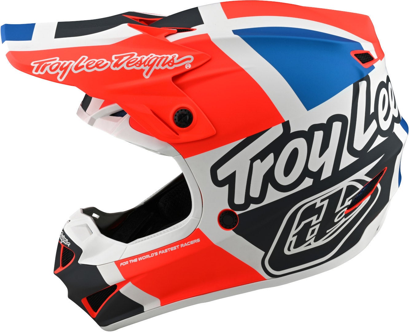 Troy Lee Designs SE4 Polyacrylite MIPS Quattro Casco Motocross Arancione/blu M (57/58) Figura 2