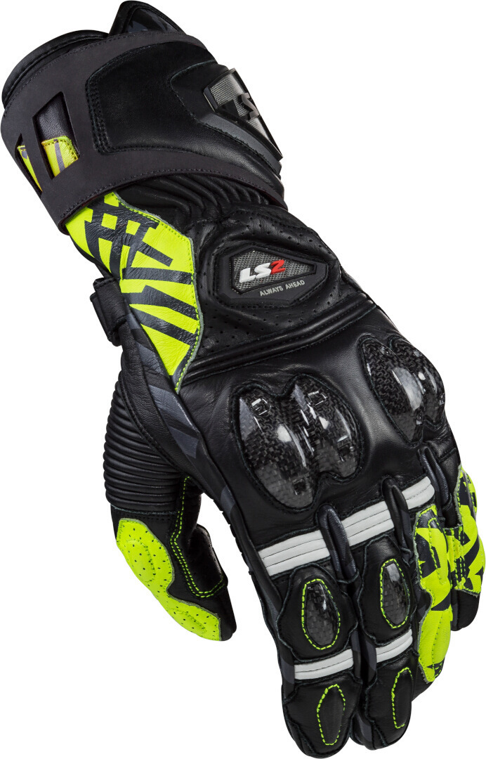 LS2 Feng Motorcykel handsker sort/neon M Figur 1