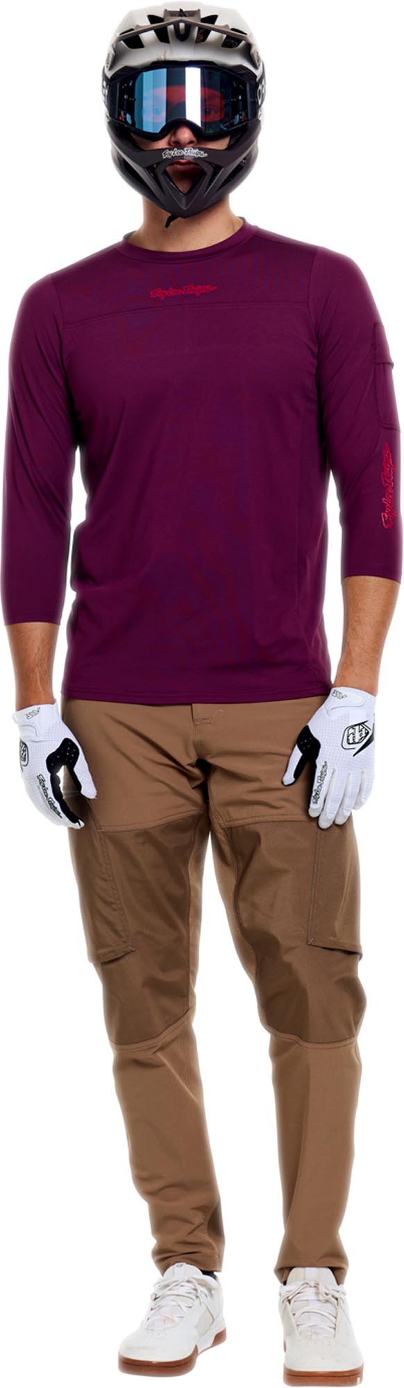 Troy Lee Designs Ruckus Ride Mono 3/4 Maillot de vélo Bordeaux M Figure 11