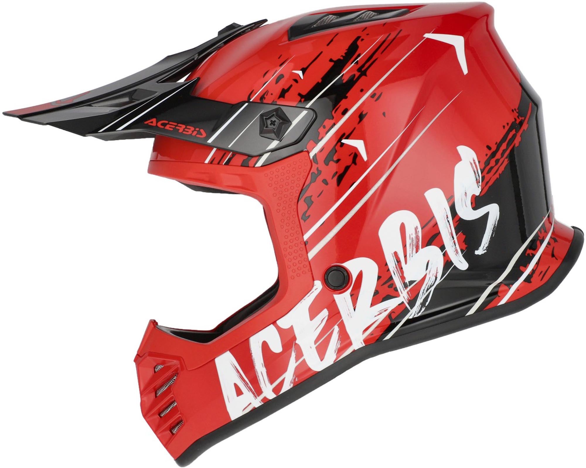 Acerbis Profile Scratch Casco da motocross giovanile rosso/bianco/nero Y/M (49/50) Figura 3