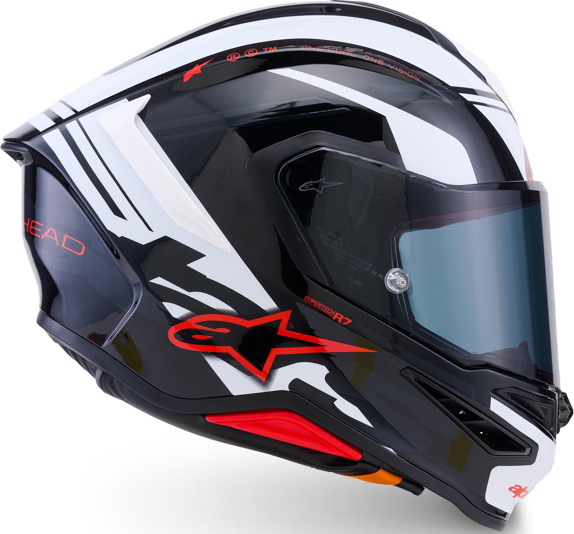 Alpinestars S-R7 A-Core Κράνος μαύρο/άσπρο/κόκκινο M Γράφημα 3