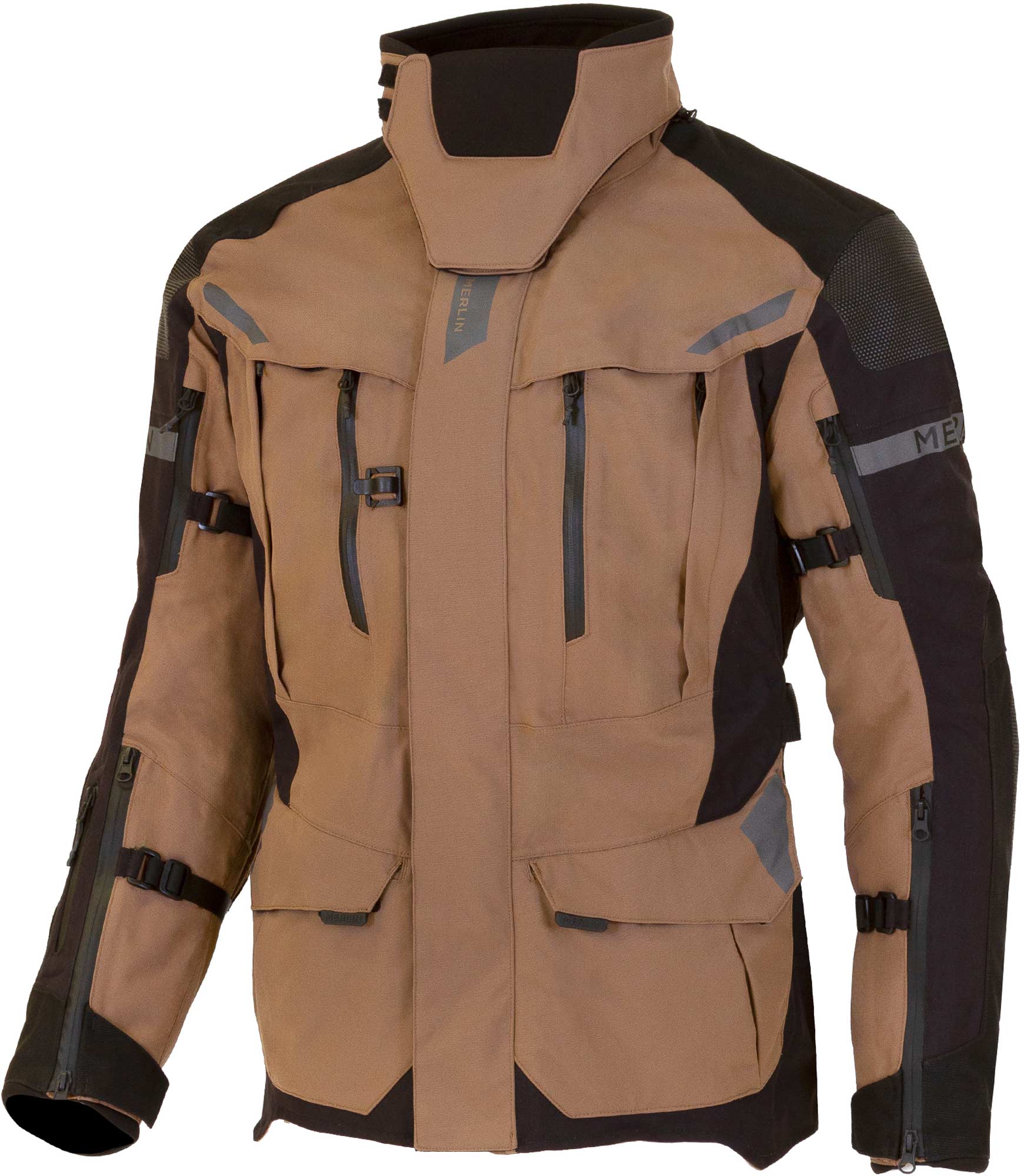 Merlin Akashi Pro D30 Laminated waterproof Motorcycle Textile Jacket light brown XL Figure 1