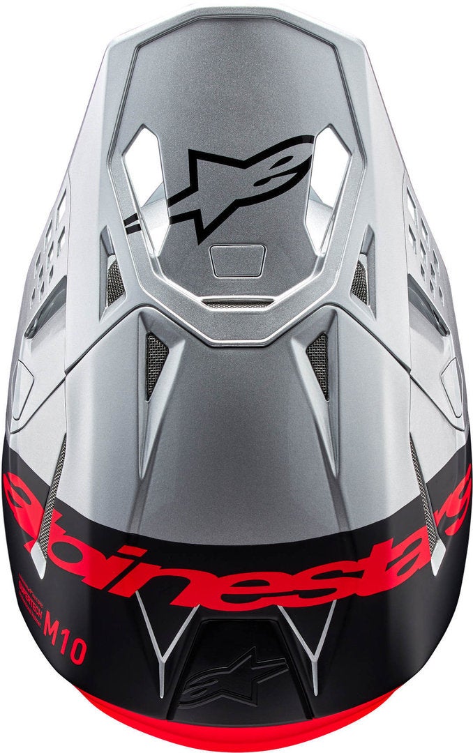 Alpinestars Supertech S-M10 Flood 2024 Casco da motocross nero/argento/rosso M (57/58) Figura 2